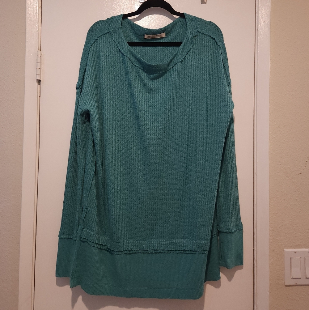 We The Free Turquoise Knit Top